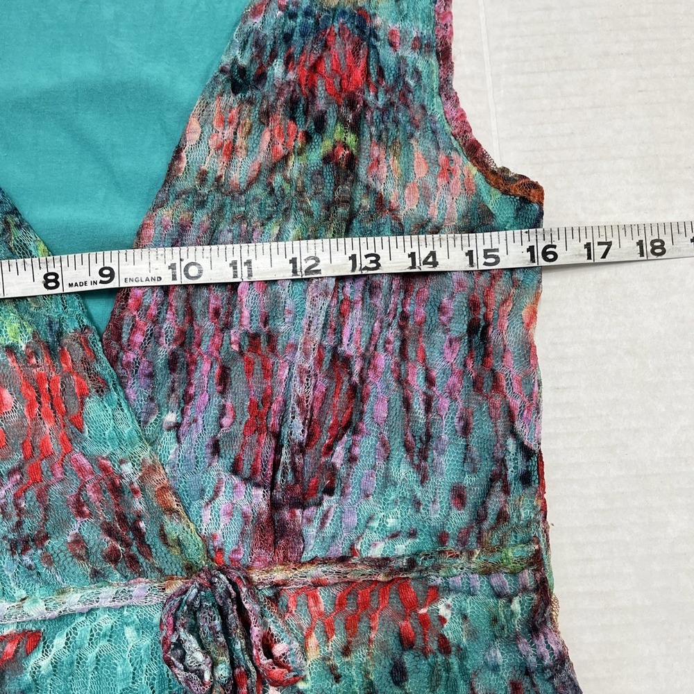 Tango Mango Y2K Dress Womens M Colorful Mesh Overlay Asymmetrical Fairy Whimsy - Picture 10 of 12